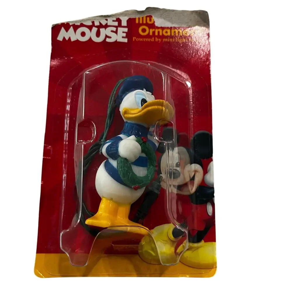 Vintage 2000 Disney Donald Duck Illuminated Santa's Best EZ Light Ornament